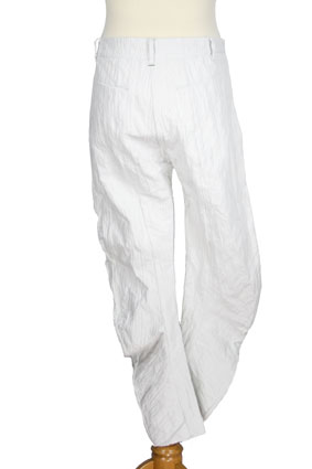 Masnada Men Trousers Banana shape trousers in dirty white with crinkled finish view 3 Masnada Men Trousers Banana shape trousers in dirty white with crinkled finish view 3